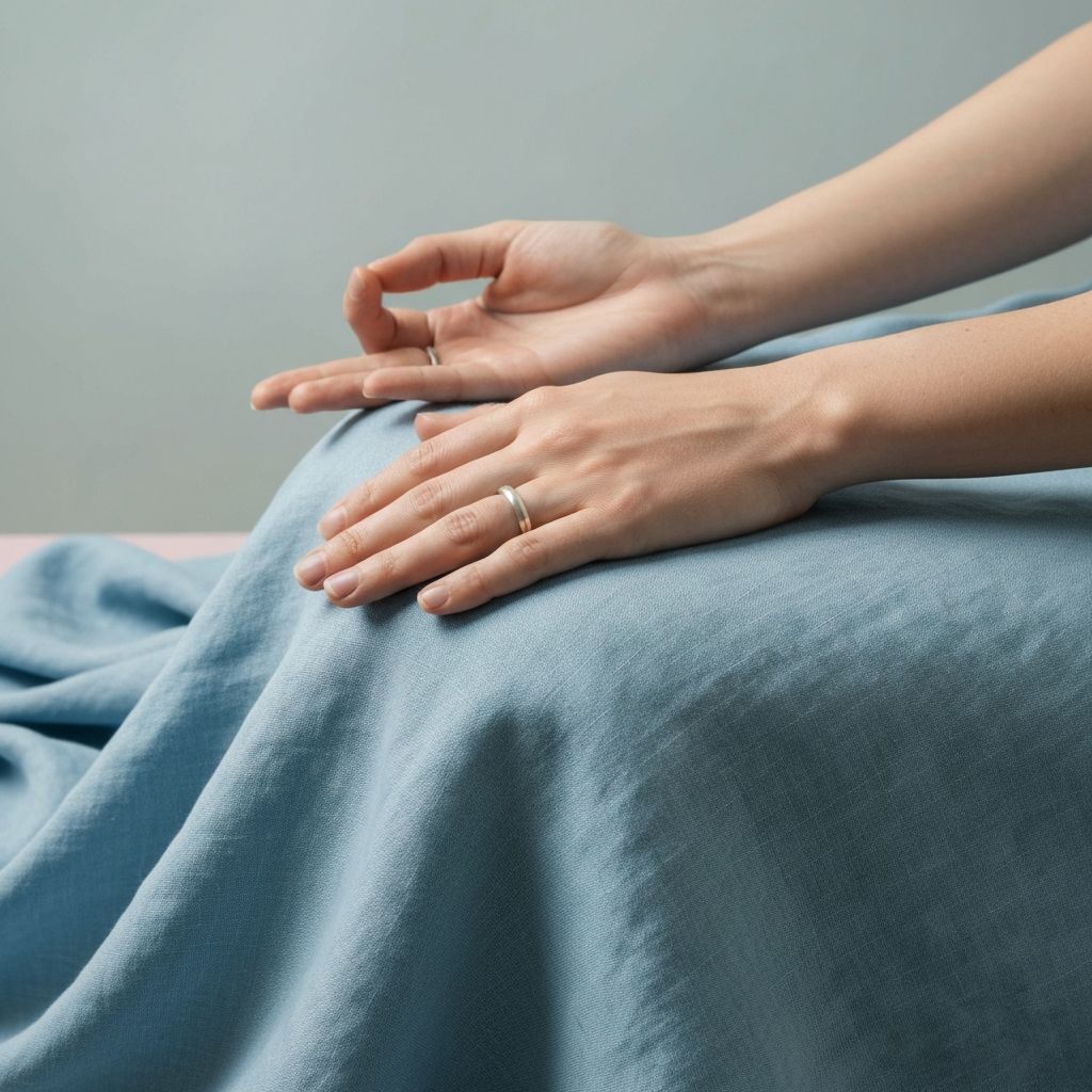 Hands resting peacefully