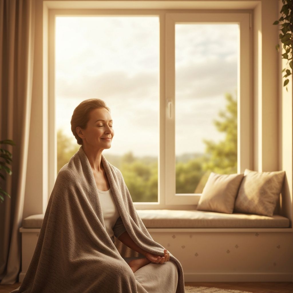 Peaceful woman in contemplation